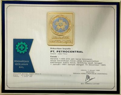 Penghargaan Kecelakaan Nihil 1991-1995 Tingkat Nasional